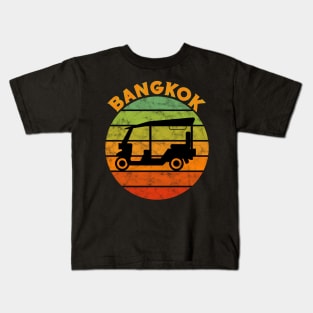 Bangkok Tuk Tuk On A Rainbow Of Colors Kids T-Shirt